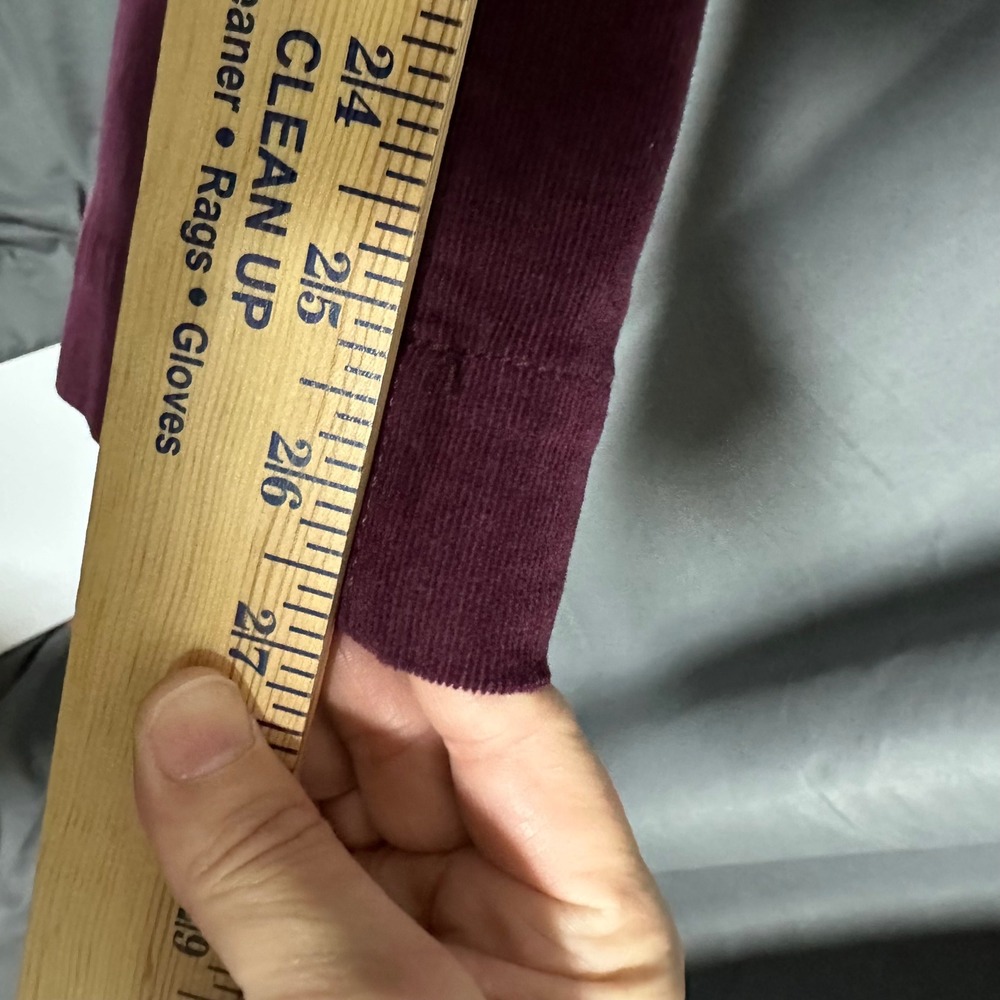 NWT Code Bleu Stretch Corduroy High Waist Wide Leg Crop Pants 16 Burgundy Maroon - Picture 6 of 9